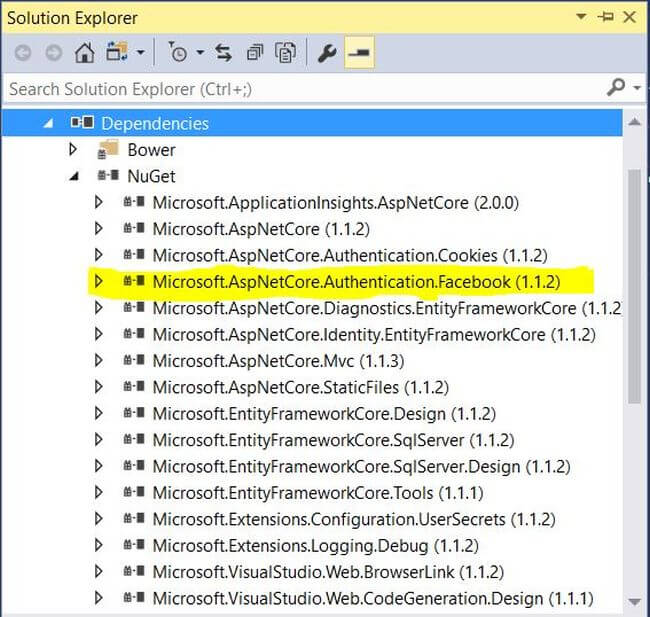 Configure Facebook as External Login Provider in ASP.NET Core