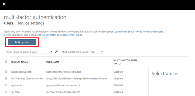 Configure Multi Factor Authentication For Office 365 Users