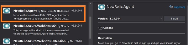 Configure New Relic For .NET Core 3.0 Application
