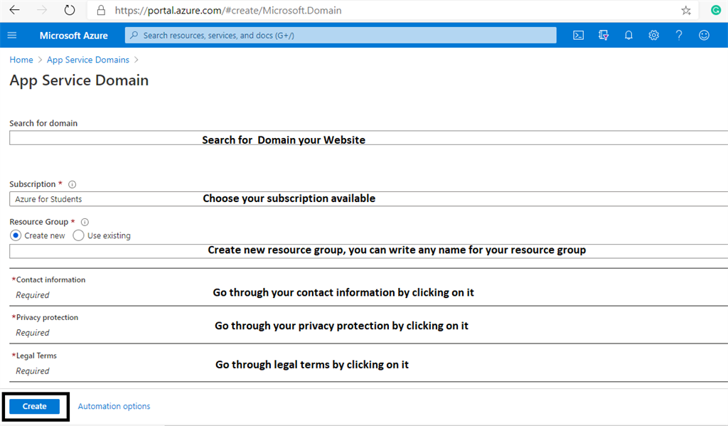 Configuring A Custom Domain Name For Your Github Pages Site Using Azure App Service Domains
