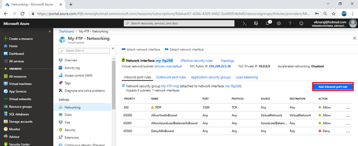 Configuring FTP Server In Microsoft Azure