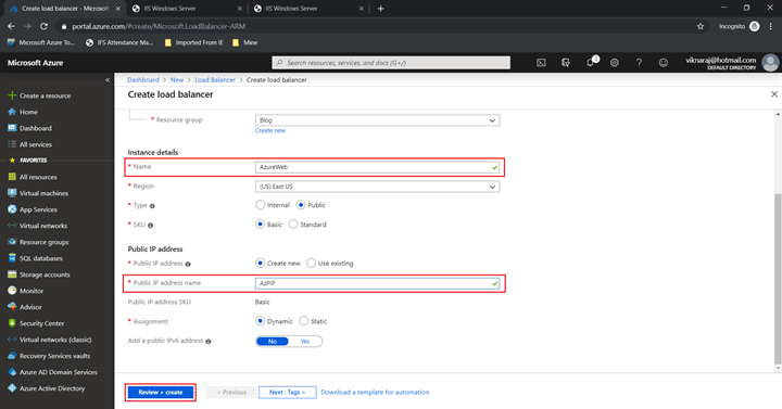 Configuring Load Balancer In Microsoft Azure