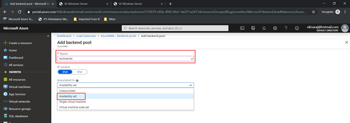 Configuring Load Balancer In Microsoft Azure