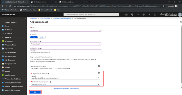Configuring Load Balancer In Microsoft Azure