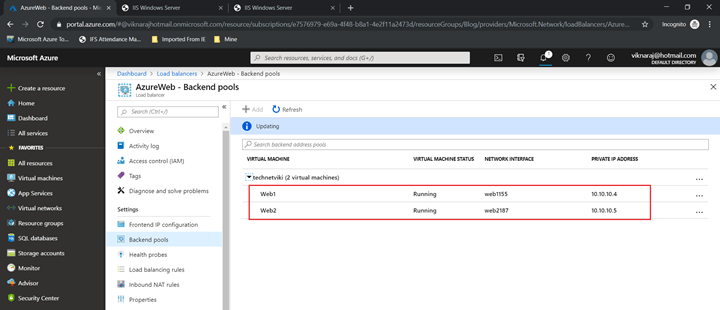 Configuring Load Balancer In Microsoft Azure