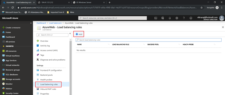 Configuring Load Balancer In Microsoft Azure