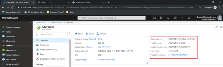 Configuring Load Balancer In Microsoft Azure