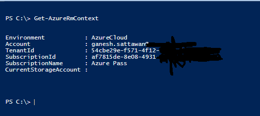 Get-AzureRmContext