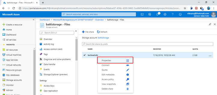 Configuring Storage Account In Azure