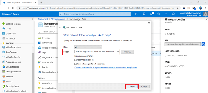 Configuring Storage Account In Azure