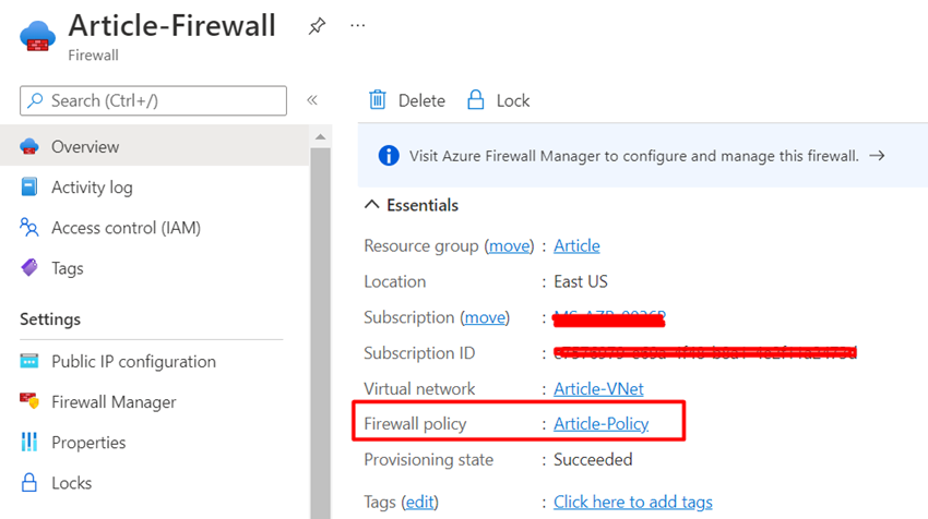 Configuring The Application Rules In Azure Firewall