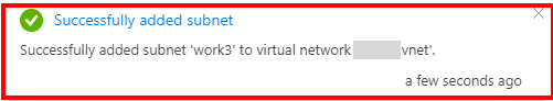 Successfully added subnet