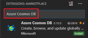 Connect Cosmos DB Local Emulator From Visual Studio Code
