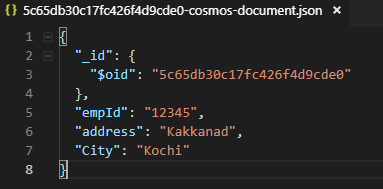 Connect Cosmos DB Local Emulator From Visual Studio Code