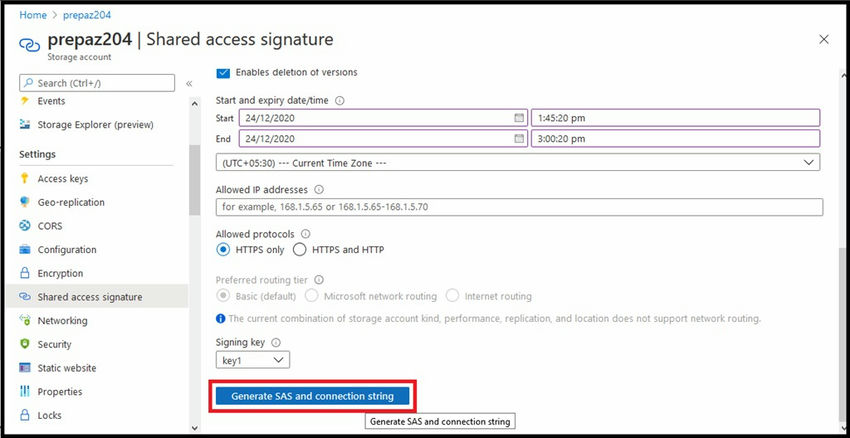 Connect Storage Explorer Using SAS Token
