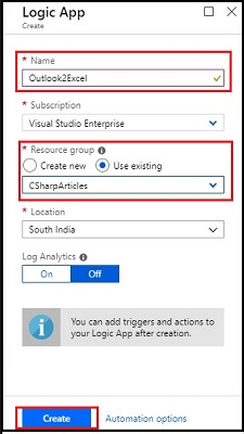 Outlook Excel