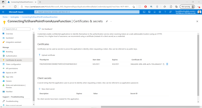 Connecting To SharePoint Online Using Certificate Based Authentication ...