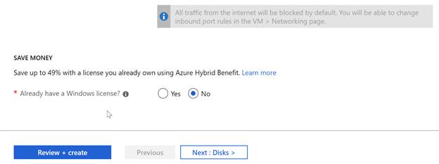 Construct Azure Virtual Machine