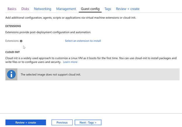 Construct Azure Virtual Machine