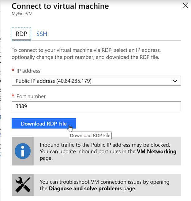 Construct Azure Virtual Machine