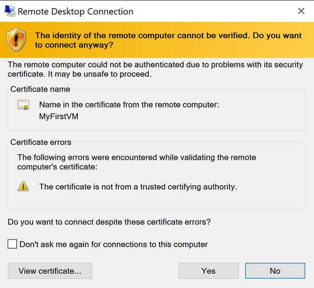 Construct Azure Virtual Machine
