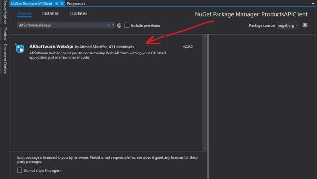 Consume Any Web API From Within Your C# Applications Using AKSoftware.WebApi Library