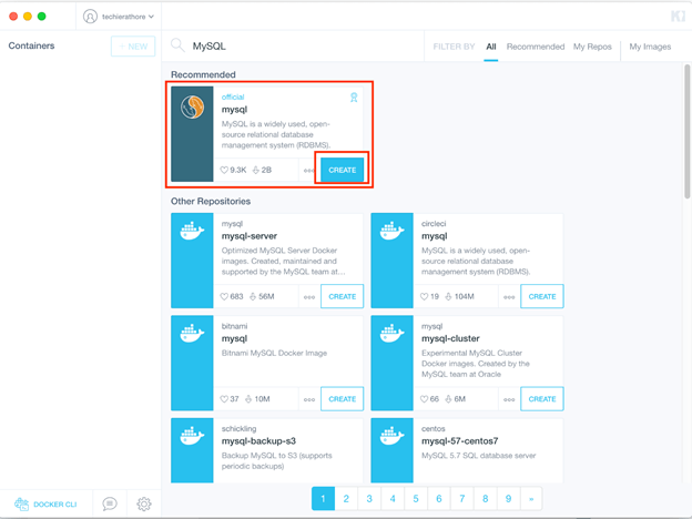 Containerised MySQL On Mac Using Kitematic