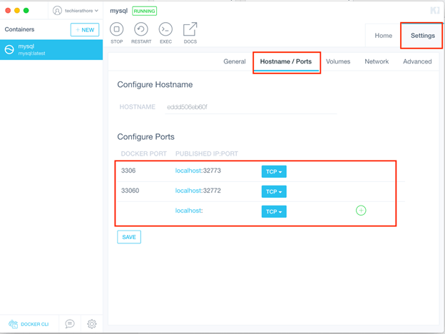 Containerised MySQL On Mac Using Kitematic