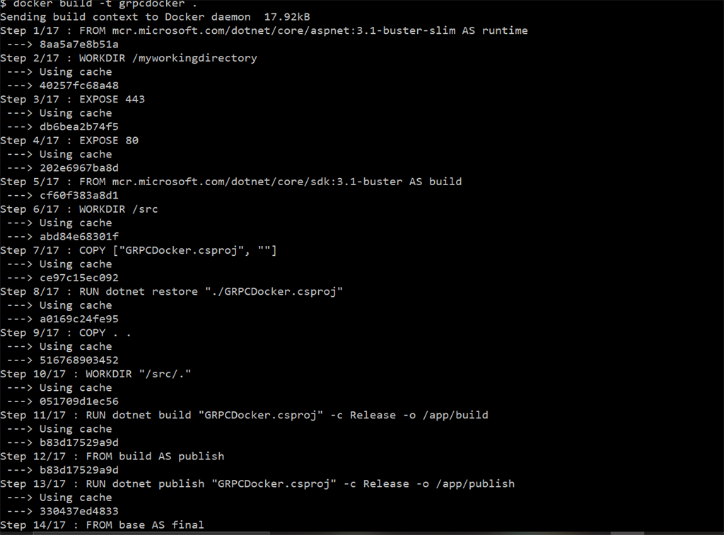 Containerizing gRPC Service