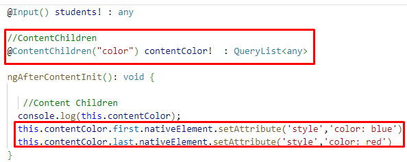 Content Child and Content Children in Angular