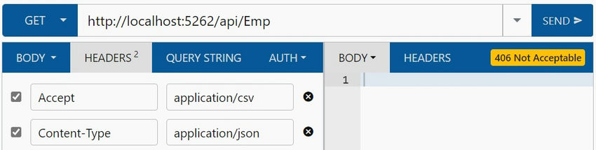 Content Negotiation in .NET Core Web API