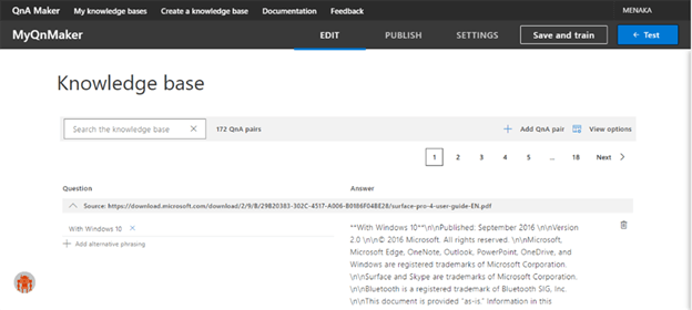 Create A Conversational Bot Using Azure QnA Maker Cognitive Service