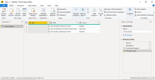 Convert Data From HTML To Plain Text In Power BI