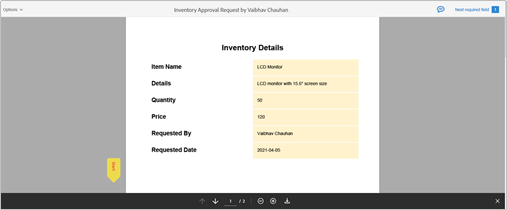Convert Html, Merge PDFs and Adobe Sign Approval using Power Automate