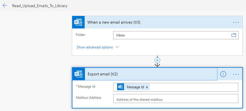Copy Email From Office 365 To SharePoint Library