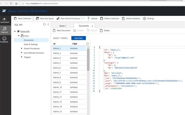 Azure Cosmos DB Table API