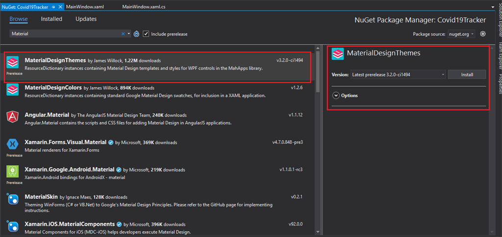 COVID 19 Tracker With WPF, Material Design And WebAPI
