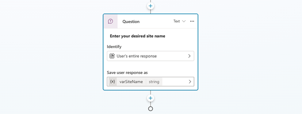 Enter your desired site name