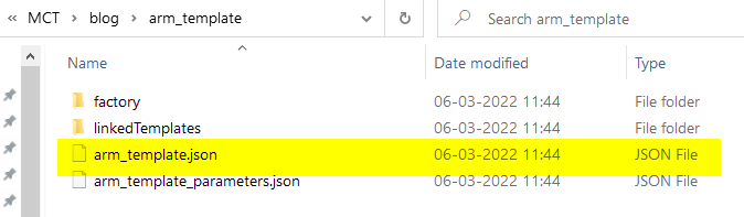 Backup Azure data factory
