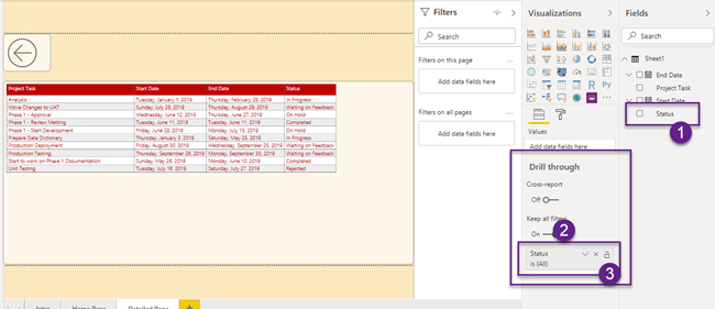 Create A Drill Through Button In Power BI