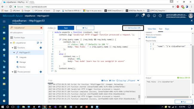 Create A Function App In Azure Portal