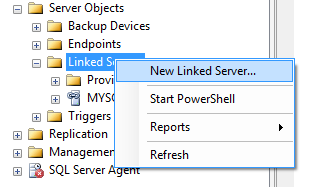 Create A Linked MySQL To SQL Server