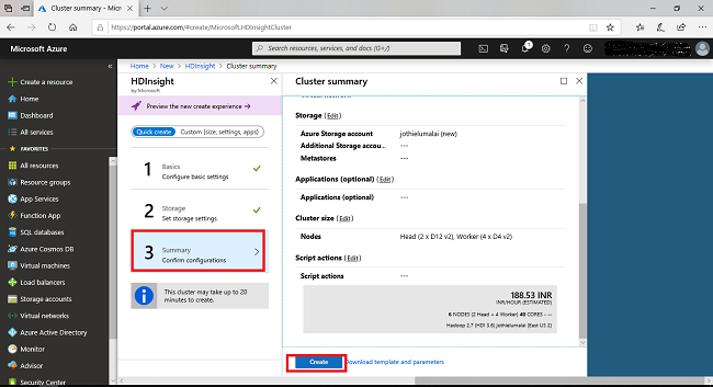 Create A Linux-Based Clusters In HDInsight