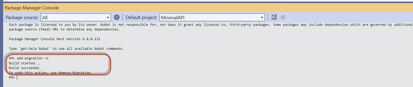 Package manager console