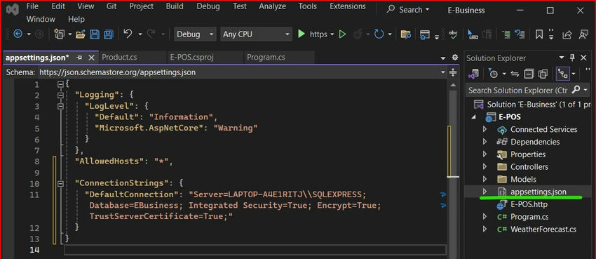 Create a Model with Database Table in .NET 8 using EF Core