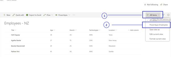 Create A PowerApps For SharePoint List