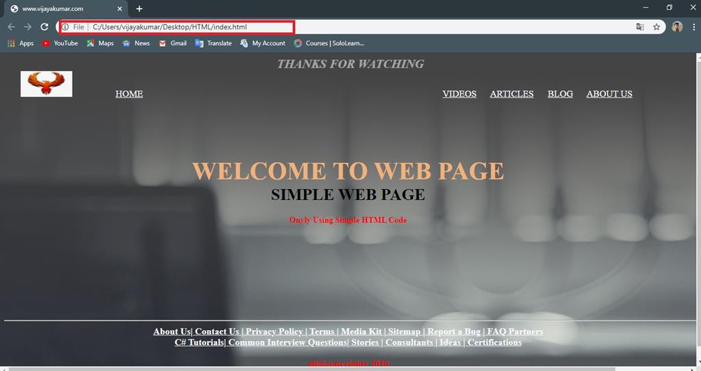 how to create a web page for business