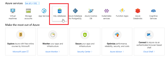 Create a SQL database in the Azure portal