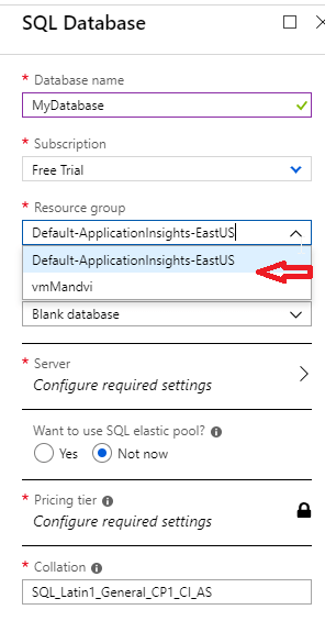 Create a SQL database in the Azure portal