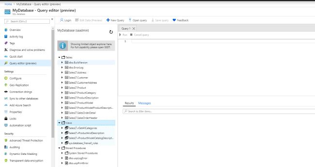 Create a SQL database in the Azure portal